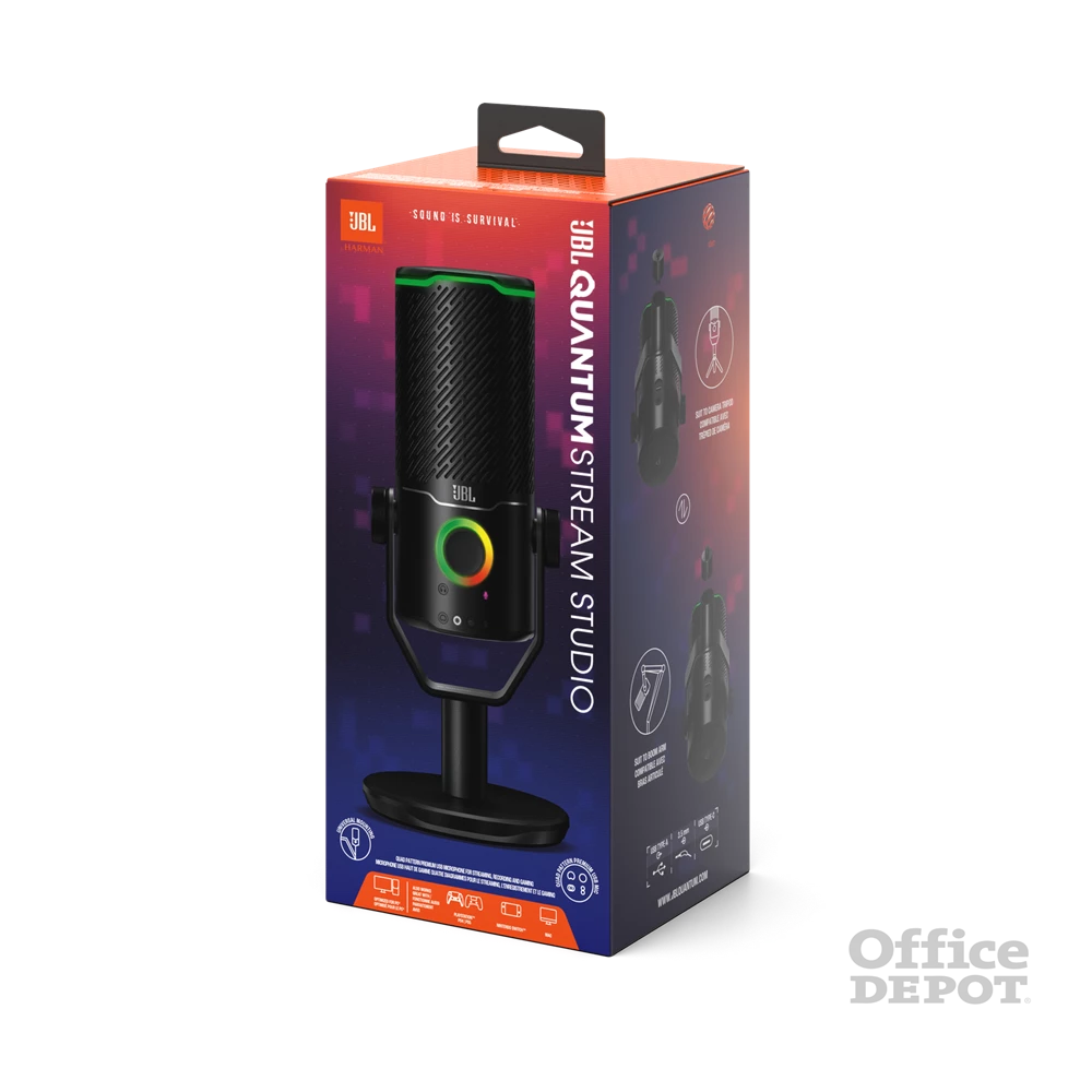 JBL Quantum Stream Studio USB fekete streaming mikrofon