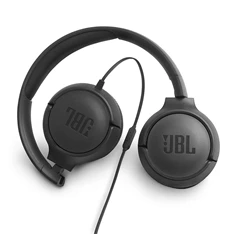 JBL T500BLK mikrofonos fekete fejhallgató JBL T500BLK mikrofonos fekete fejhallgató