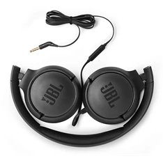 JBL T500BLK mikrofonos fekete fejhallgató JBL T500BLK mikrofonos fekete fejhallgató