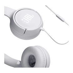 JBL T500WHT mikrofonos fehér fejhallgató JBL T500WHT mikrofonos fehér fejhallgató