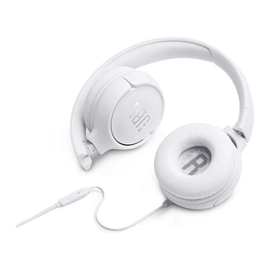 JBL T500WHT mikrofonos fehér fejhallgató JBL T500WHT mikrofonos fehér fejhallgató