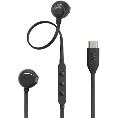 JBL T 305 C BLK vezetékes USB C mikrofonos fekete fülhallgató JBL T 305 C BLK vezetékes USB C mikrofonos fekete fülhallgató