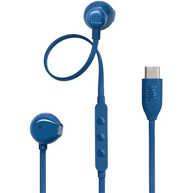JBL T 305 C BLU vezetékes USB C mikrofonos kék fülhallgató JBL T 305 C BLU vezetékes USB C mikrofonos kék fülhallgató