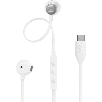 JBL T 305 C WHT vezetékes USB C mikrofonos fehér fülhallgató JBL T 305 C WHT vezetékes USB C mikrofonos fehér fülhallgató