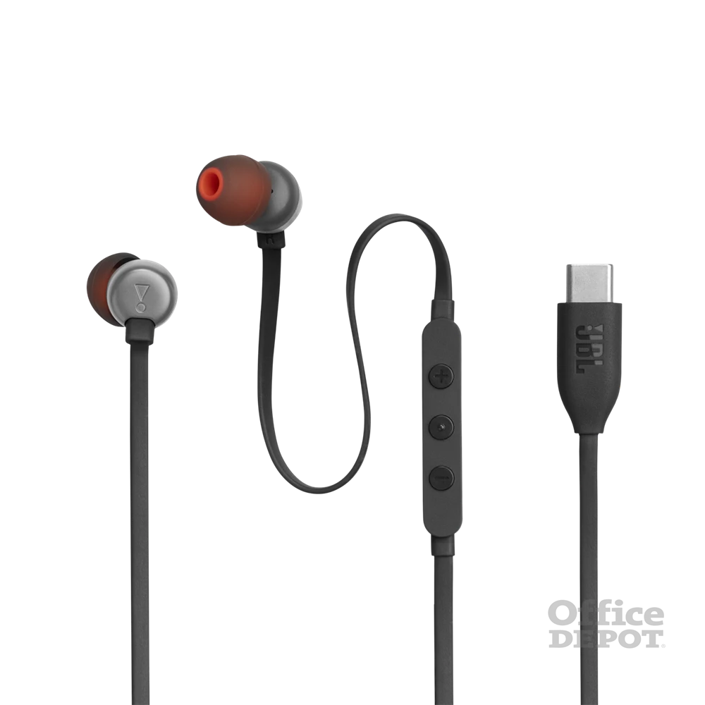 JBL T 310 C BLK vezetékes USB C mikrofonos fekete fülhallgató