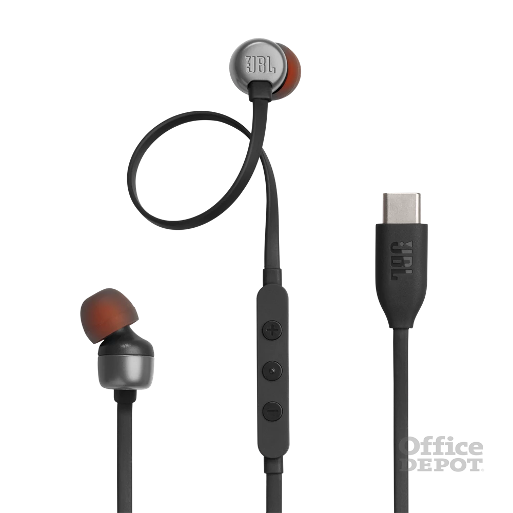 JBL T 310 C BLK vezetékes USB C mikrofonos fekete fülhallgató