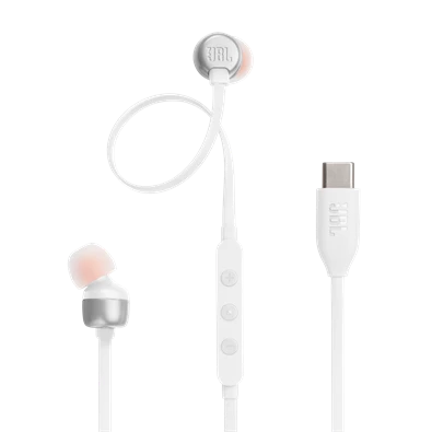 JBL T 310 C WHT vezetékes USB C mikrofonos fehér fülhallgató JBL T 310 C WHT vezetékes USB C mikrofonos fehér fülhallgató