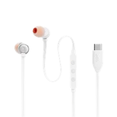 JBL T 310 C WHT vezetékes USB C mikrofonos fehér fülhallgató JBL T 310 C WHT vezetékes USB C mikrofonos fehér fülhallgató