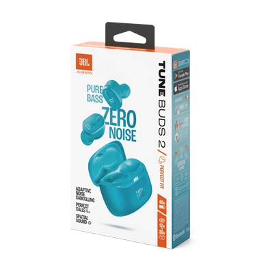 JBL Tune Buds 2 True Wireless Bluetooth zajszűrős türkiz fülhallgató JBL Tune Buds 2 True Wireless Bluetooth zajszűrős türkiz fülhallgató