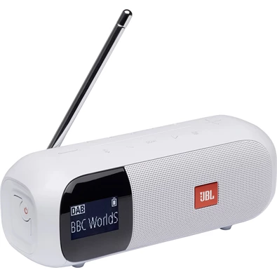 JBL Tuner2 fehér hordozható Bluetooth FM/DAB rádiós hangszóró JBL Tuner2 fehér hordozható Bluetooth FM/DAB rádiós hangszóró