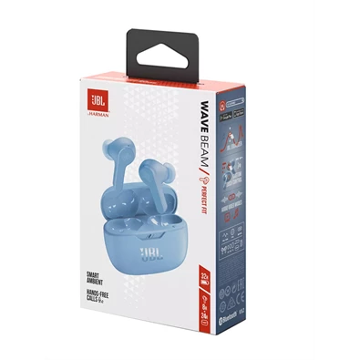 JBL Wave Beam BLU True Wireless Bluetooth kék fülhallgató JBL Wave Beam BLU True Wireless Bluetooth kék fülhallgató
