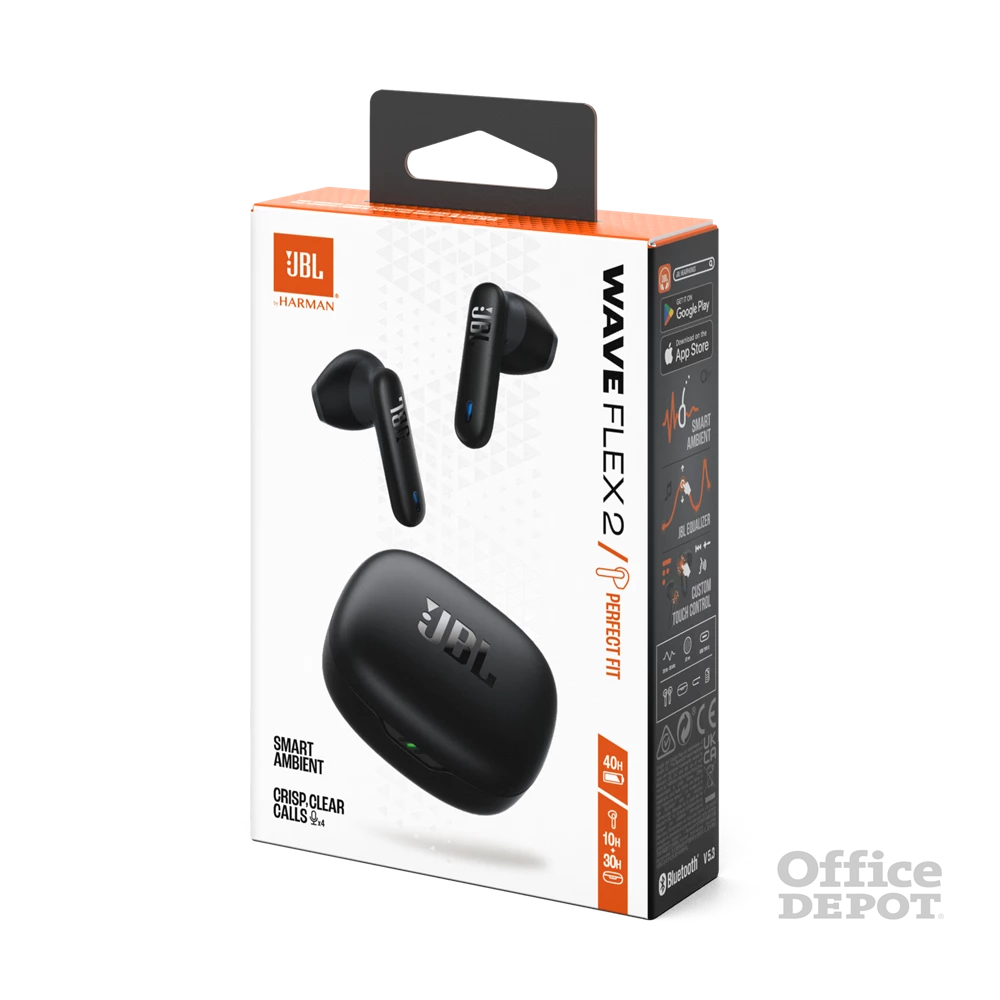 JBL Wave Flex 2 True Wireless Bluetooth fekete fülhallgató