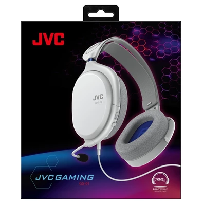 JVC GG-01HQ fehér vezetékes gamer headset JVC GG-01HQ fehér vezetékes gamer headset