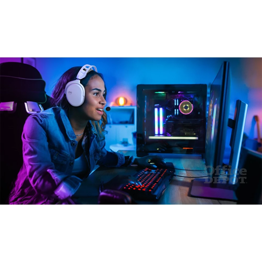 JVC GG-01HQ fehér vezetékes gamer headset