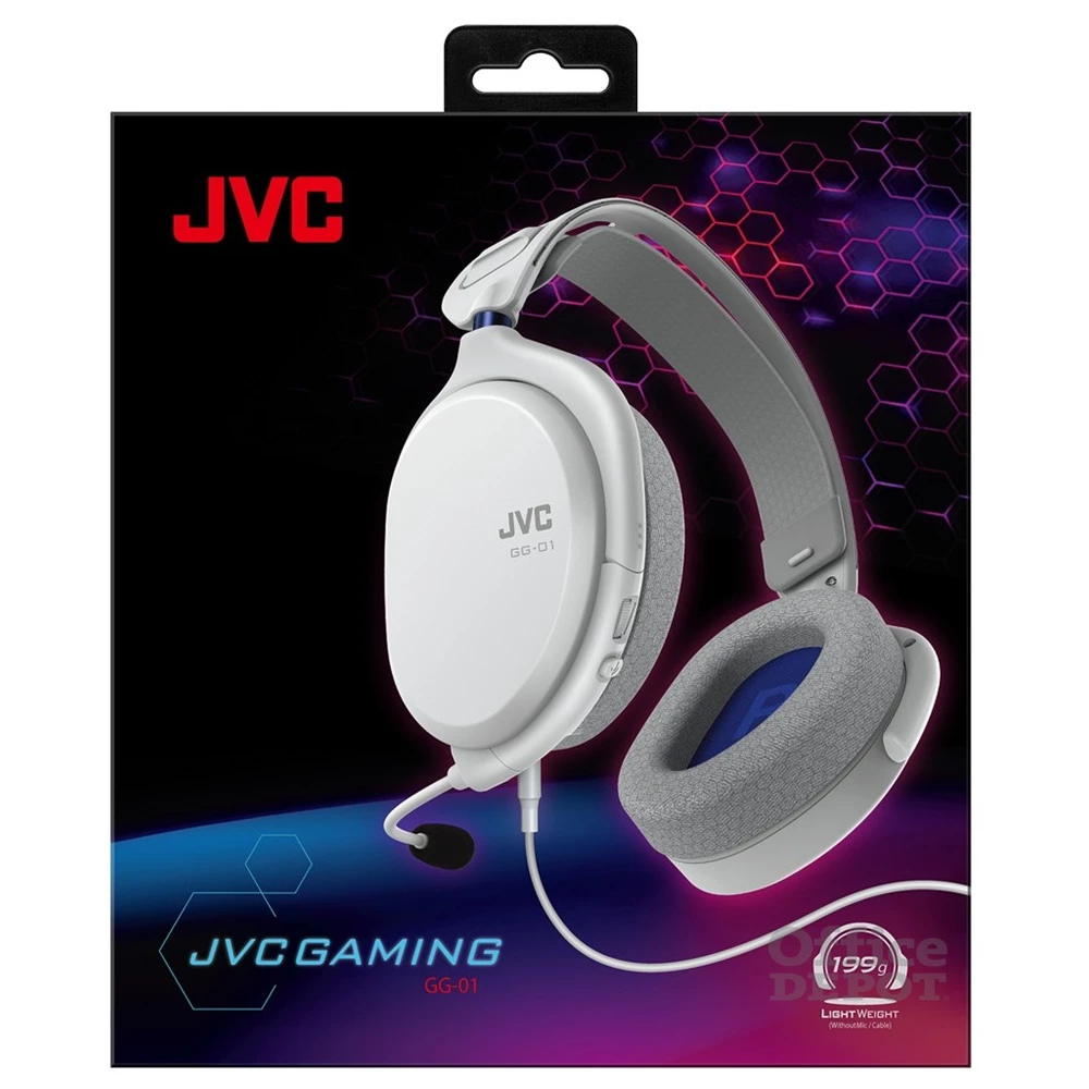 JVC GG-01HQ fehér vezetékes gamer headset