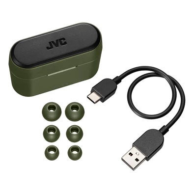 JVC HA-A9TG True Wireless Bluetooth military zöld fülhallgató JVC HA-A9TG True Wireless Bluetooth military zöld fülhallgató