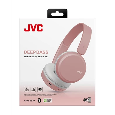 JVC HA-S36W-P-U púder rózsaszín Bluetooth fejhallgató