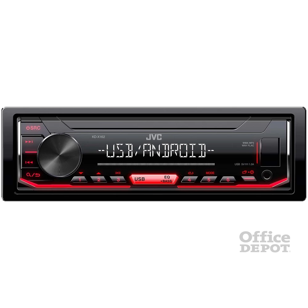 JVC KD-X162 AUX/USB mechanika nélküli autóhifi fejegység