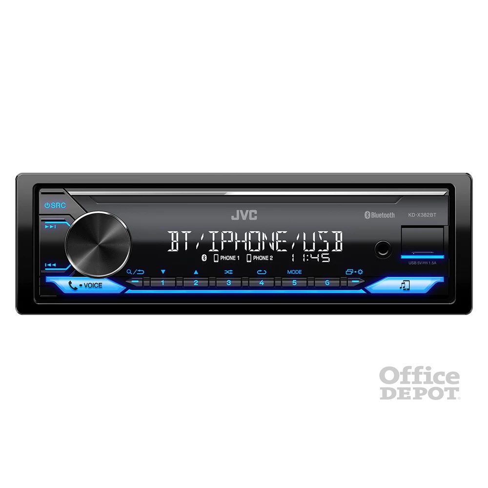 JVC KD-X382BT Bluetooth/USB/AUX mechanika nélküli autóhifi fejegység