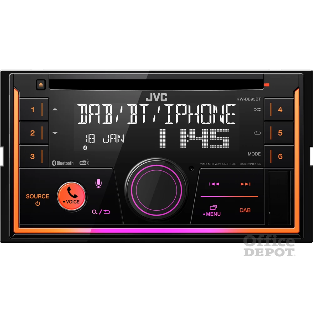 JVC KW-DB95BT 2DIN Bluetooth/USB/AUX autóhifi fejegység