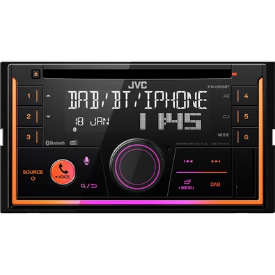 JVC KW-DB95BT 2DIN Bluetooth/USB/AUX autóhifi fejegység JVC KW-DB95BT 2DIN Bluetooth/USB/AUX autóhifi fejegység