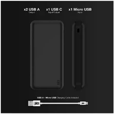 Juice JUI-PBANK-MAX-20000MA-ECO-BLK MAX 20000mAh 20W fekete power bank Juice JUI-PBANK-MAX-20000MA-ECO-BLK MAX 20000mAh 20W fekete power bank