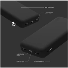 Juice JUI-PBANK-MAX-20000MA-ECO-BLK MAX 20000mAh 20W fekete power bank Juice JUI-PBANK-MAX-20000MA-ECO-BLK MAX 20000mAh 20W fekete power bank