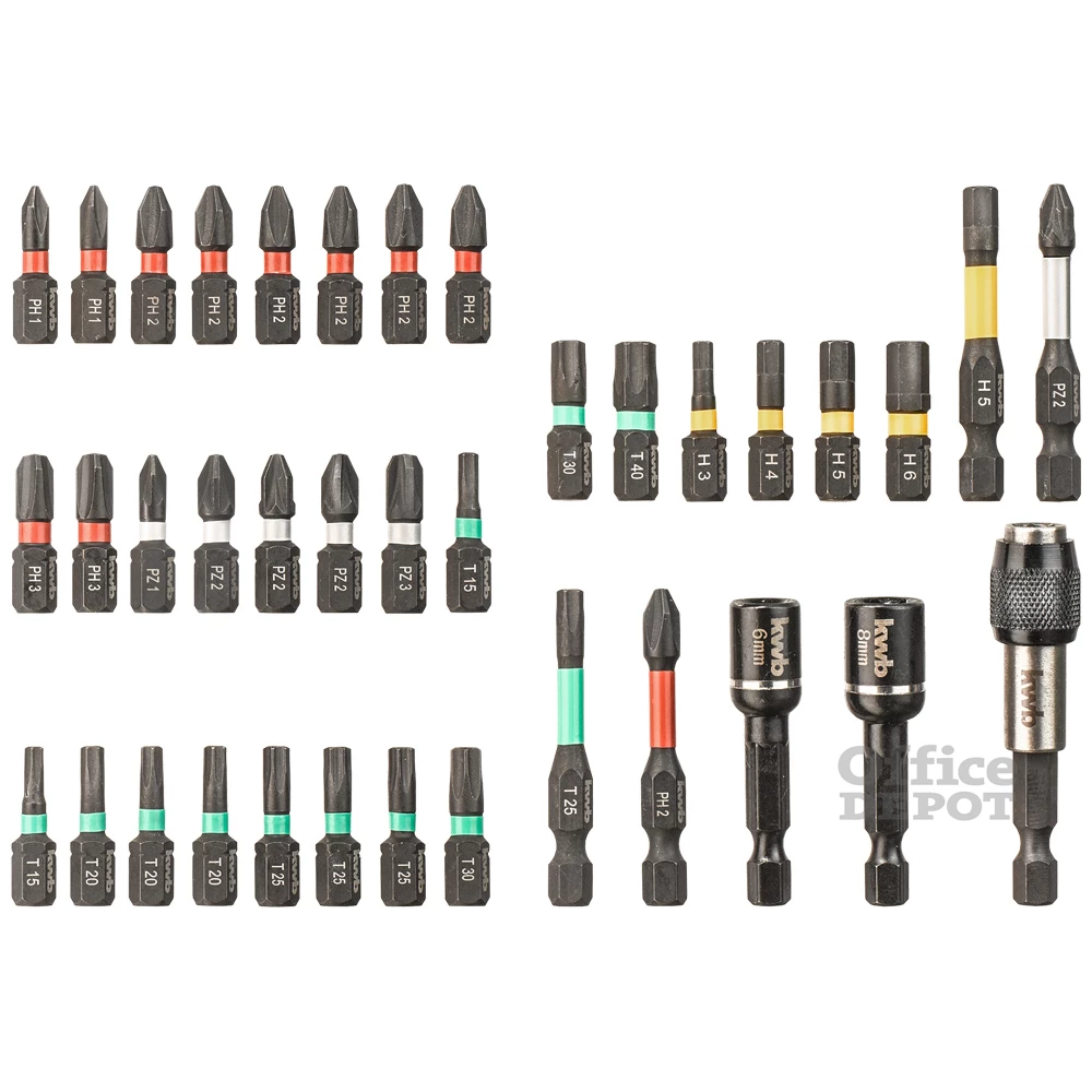 KWB 49109000 PROFI IMPACT torziós 37 db-os bit készlet