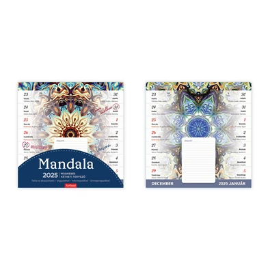 Kalendart 2025 T090 Mandala mágneses falinaptár Kalendart 2025 T090 Mandala mágneses falinaptár