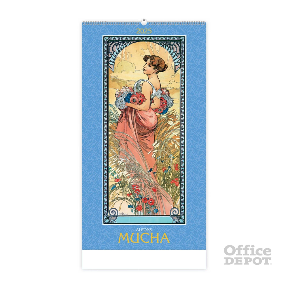 Kalendart 2025 T095 Alfons Mucha falinaptár