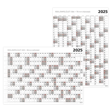 Kalendart 2025 T100 Terminus B1 plakátnaptár Kalendart 2025 T100 Terminus B1 plakátnaptár