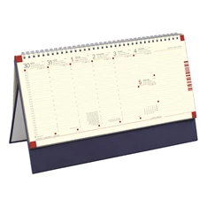 Kalendart 2026 C051 jegyzettömbös kék sárga papíros álló asztali naptár