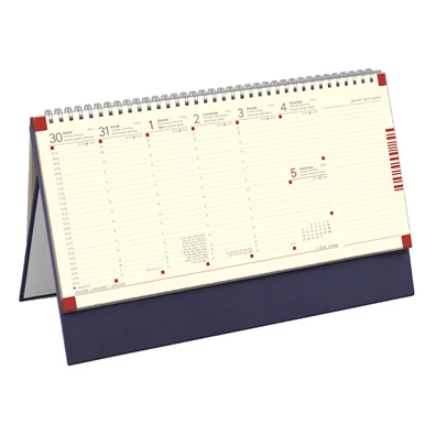 Kalendart 2026 C051 jegyzettömbös kék sárga papíros álló asztali naptár