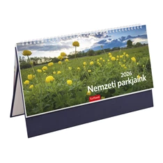Kalendart 2026 T054 Nemzeti park álló kék asztali naptár