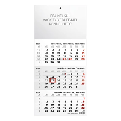 Kalendart 2026 T078 1 tömb fej nélkül speditőrnaptár