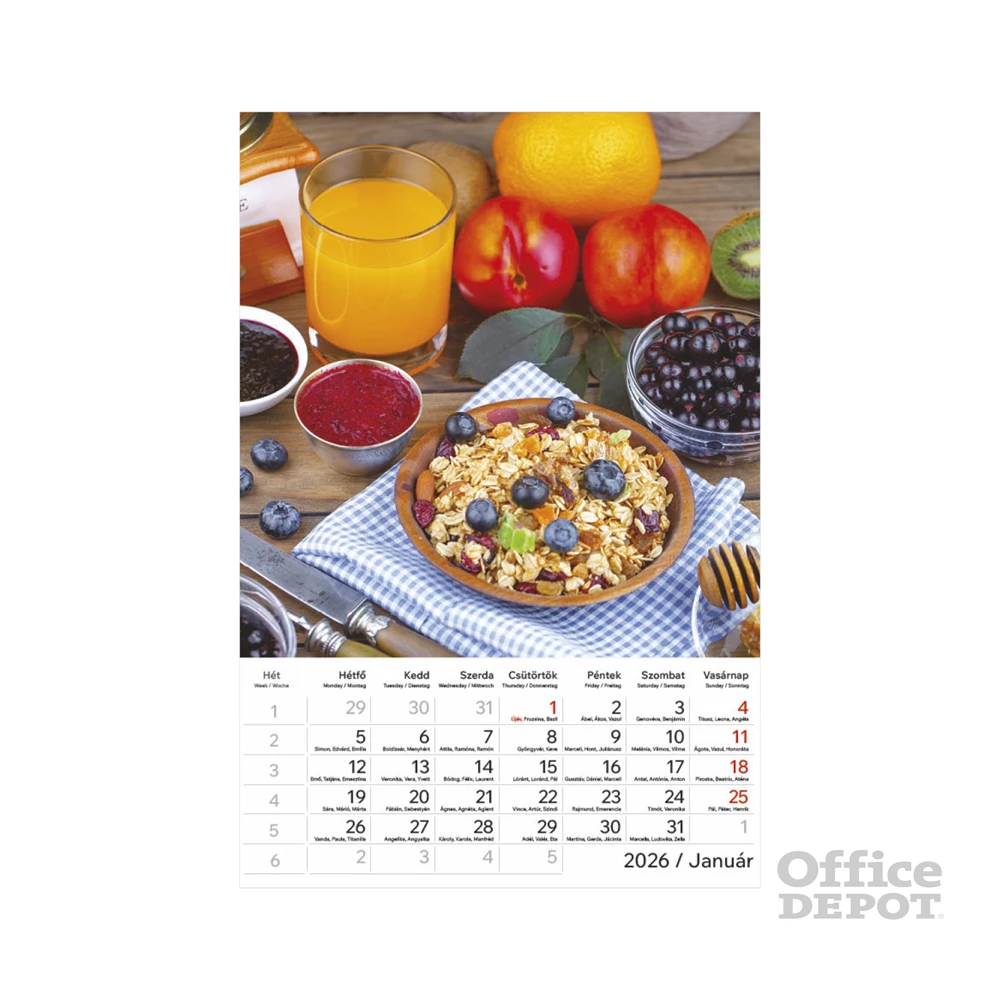 Kalendart 2026 T094 Gourmet falinaptár