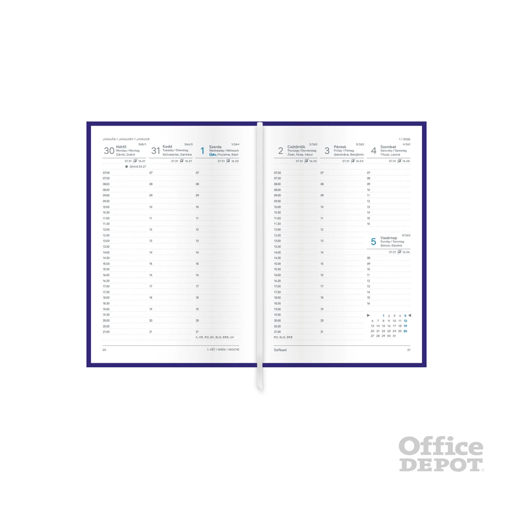 Kalendart Joy Flexi 2026 F012 B6 Egzotikus heti beosztású naptár