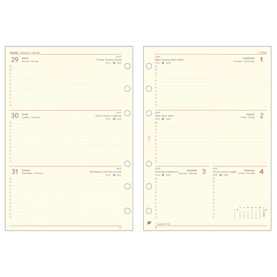 Kalendart Saturnus L311 heti beosztású gyűrűs betétlap csomag