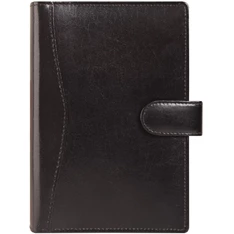 Kalendart Saturnus L418 újrahasznosított bőr fekete gyűrűs kalendárium