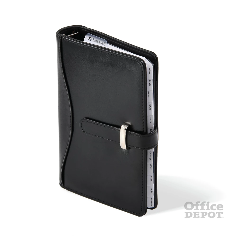 Kalendart Saturnus M437 műbőr fekete gyűrűs kalendárium