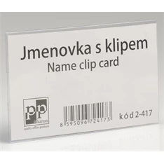 Karton P+P 50 db-os fekvő átlátszó kombinált névkitűző