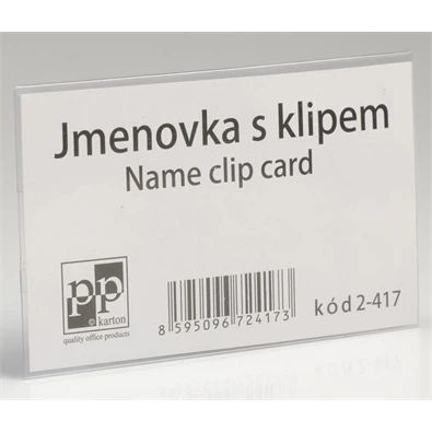 Karton P+P 50 db-os fekvő átlátszó kombinált névkitűző