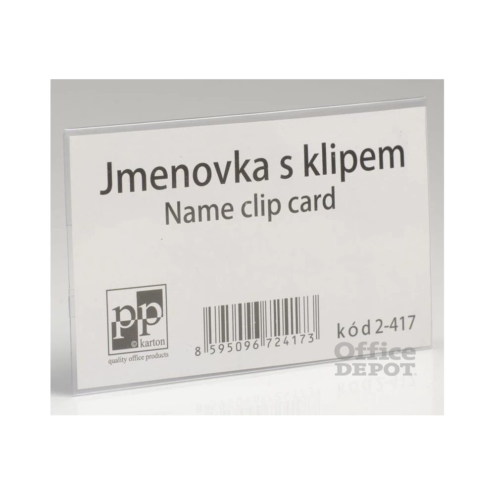 Karton P+P 50 db-os fekvő átlátszó kombinált névkitűző