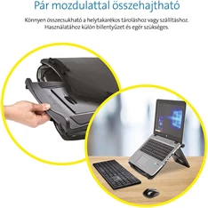 Kensington SmartFit® Easy Riser™ állítható magasságú notebook állvány, szürke Kensington SmartFit® Easy Riser™ állítható magasságú notebook állvány, szürke