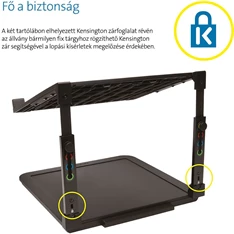 Kensington SmartFit® állítható magasságú notebook állvány Kensington SmartFit® állítható magasságú notebook állvány