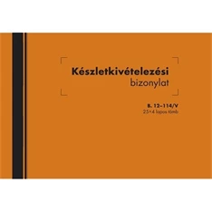 B.12-114/V A5 25x4lapos fekvő "Készletkivételezési bizonylat" nyomtatvány B.12-114/V A5 25x4lapos fekvő "Készletkivételezési bizonylat" nyomtatvány