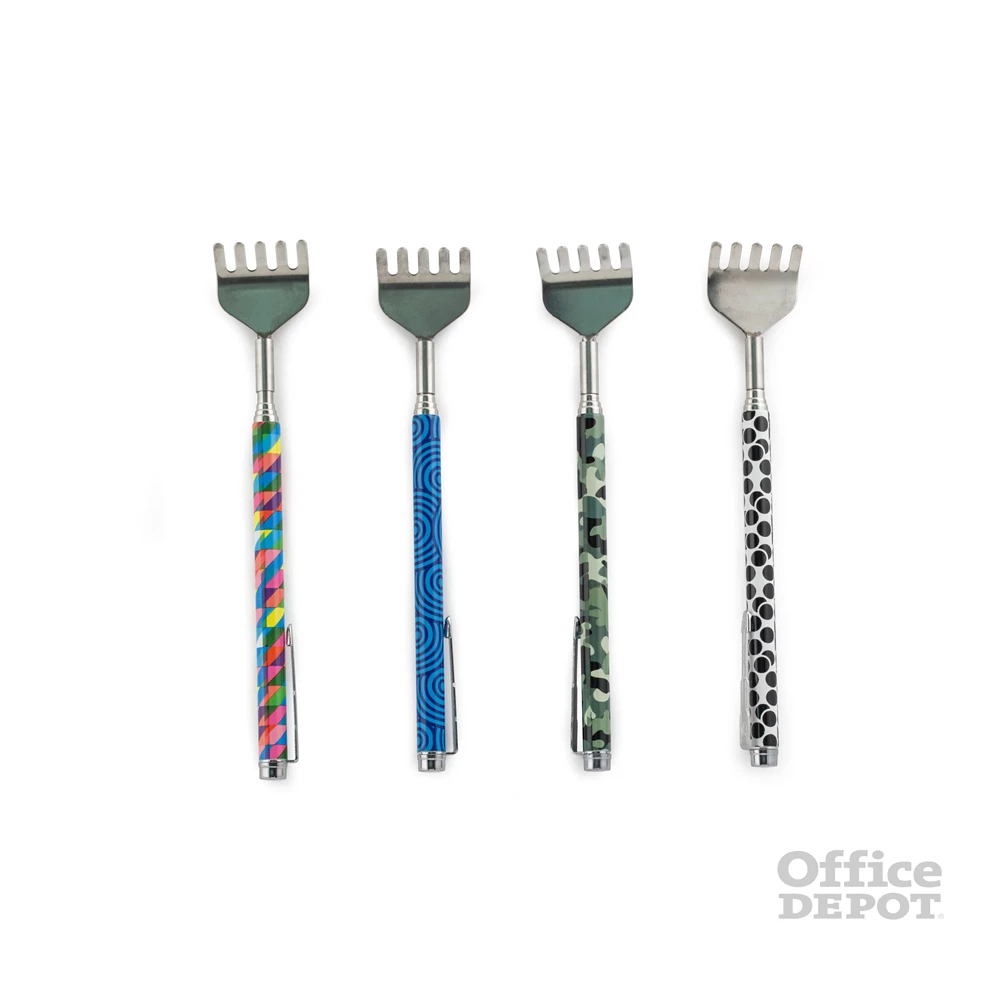 Kikkerland BS001-C 50cm mintás, multicolor teleszkópos hátvakaró