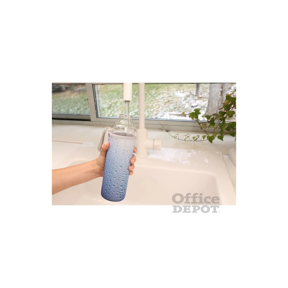 Kikkerland CU245 víz mintás tokban újratölthető vizespalack