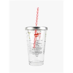Kikkerland GL16 300ml smoothie pohár recepttel Kikkerland GL16 300ml smoothie pohár recepttel