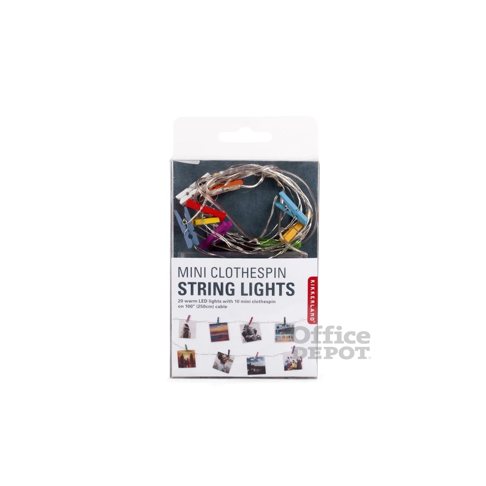 Kikkerland LT17-EU mini csipeszekkel fényképtartó fényfüzér